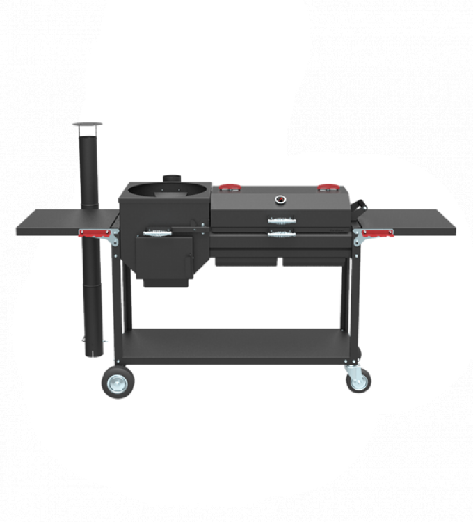 Utschak-Mangal mit Grilldeckel und Edelstahlrost - Comfort Lift Air "Iskander" 400